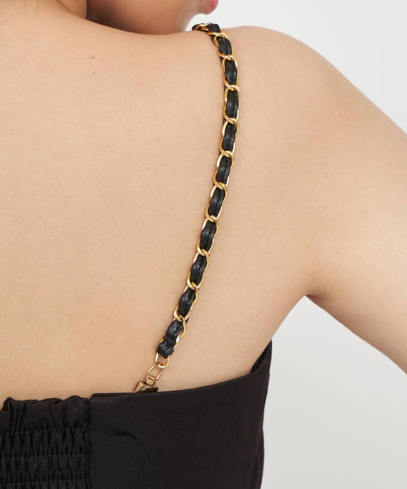 チェーンストラップアシメタックビスチェ 詳細画像 ブラック 5