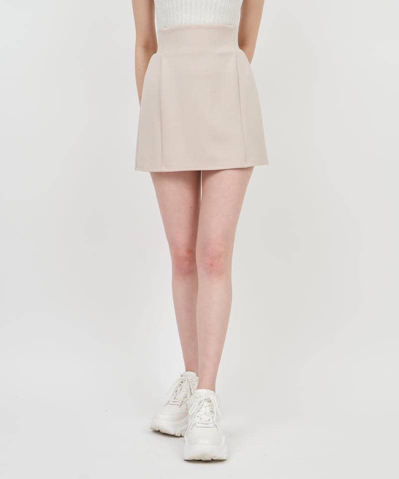 ハイウエストカットミニスカート 詳細画像 ベージュ 1