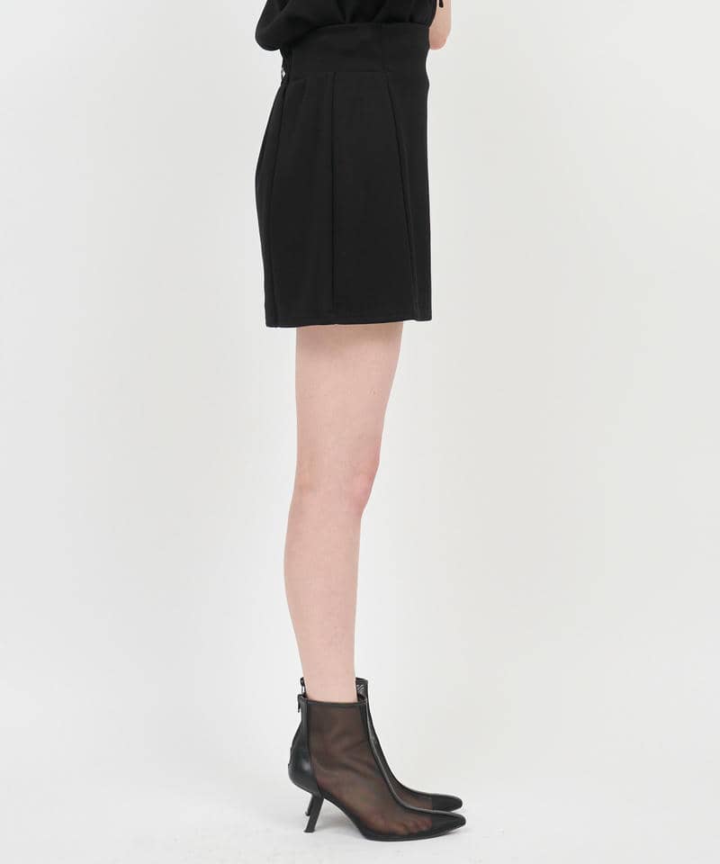 ハイウエストカットミニスカート 詳細画像 ブラック 2
