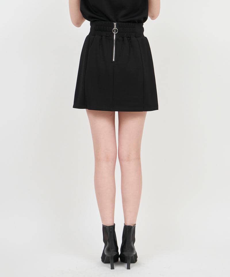 ハイウエストカットミニスカート 詳細画像 ブラック 3