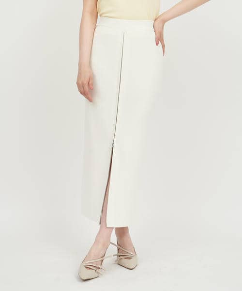 フロントZIPニットタイトスカート 詳細画像