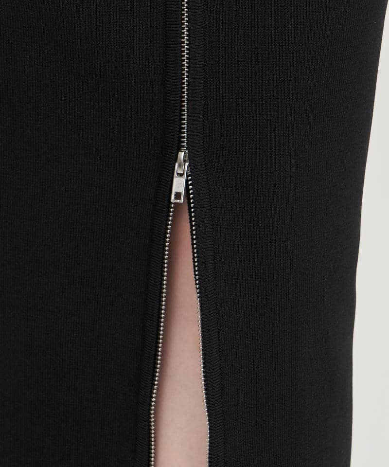 フロントZIPニットタイトスカート 詳細画像 ブラック 5
