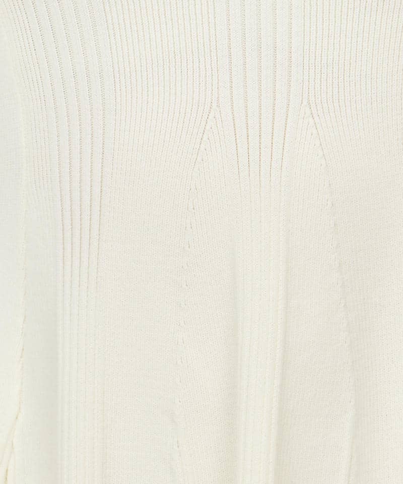 リボンストリングニットミニフレアワンピース 詳細画像 オフホワイト 7