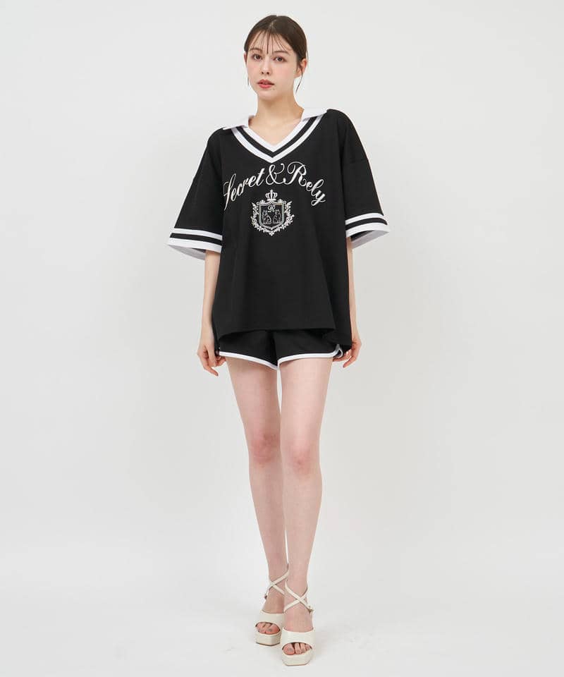 配色カットショートパンツ 詳細画像 ブラック 2