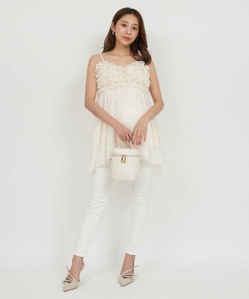 ラメシアーボリュームフリルキャミチュニック 詳細画像