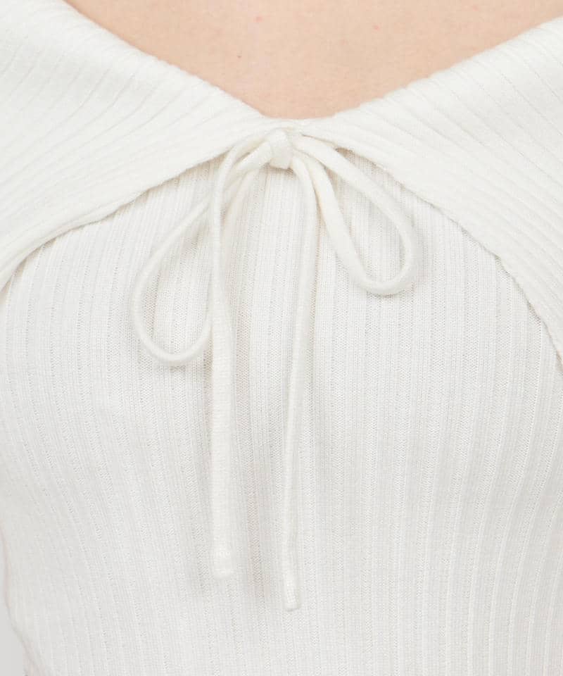 オフショルニットドッキング3Dフラワーフレアワンピース 詳細画像 ブラック 5