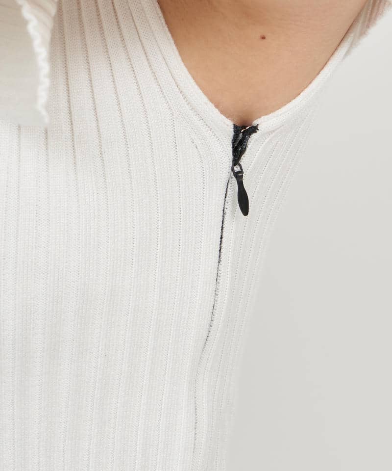 オフショルニットドッキング3Dフラワーフレアワンピース 詳細画像 ブラック 6