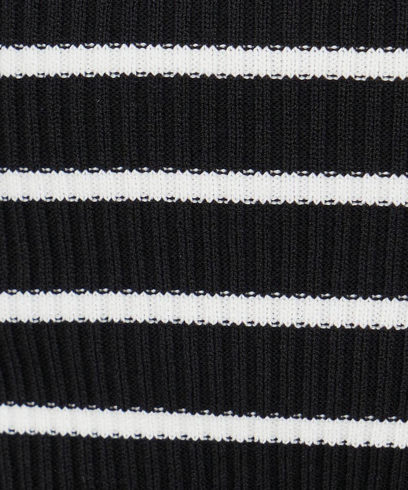 アシンメトリーニットトップス 詳細画像 ボーダー 6