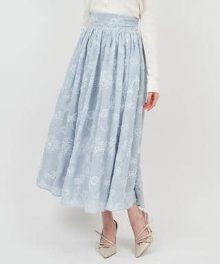 3Dフラワーフレアスカート