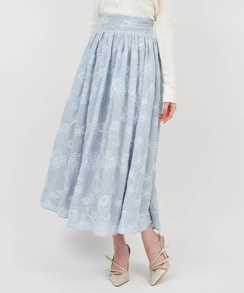 3Dフラワーフレアスカート 詳細画像