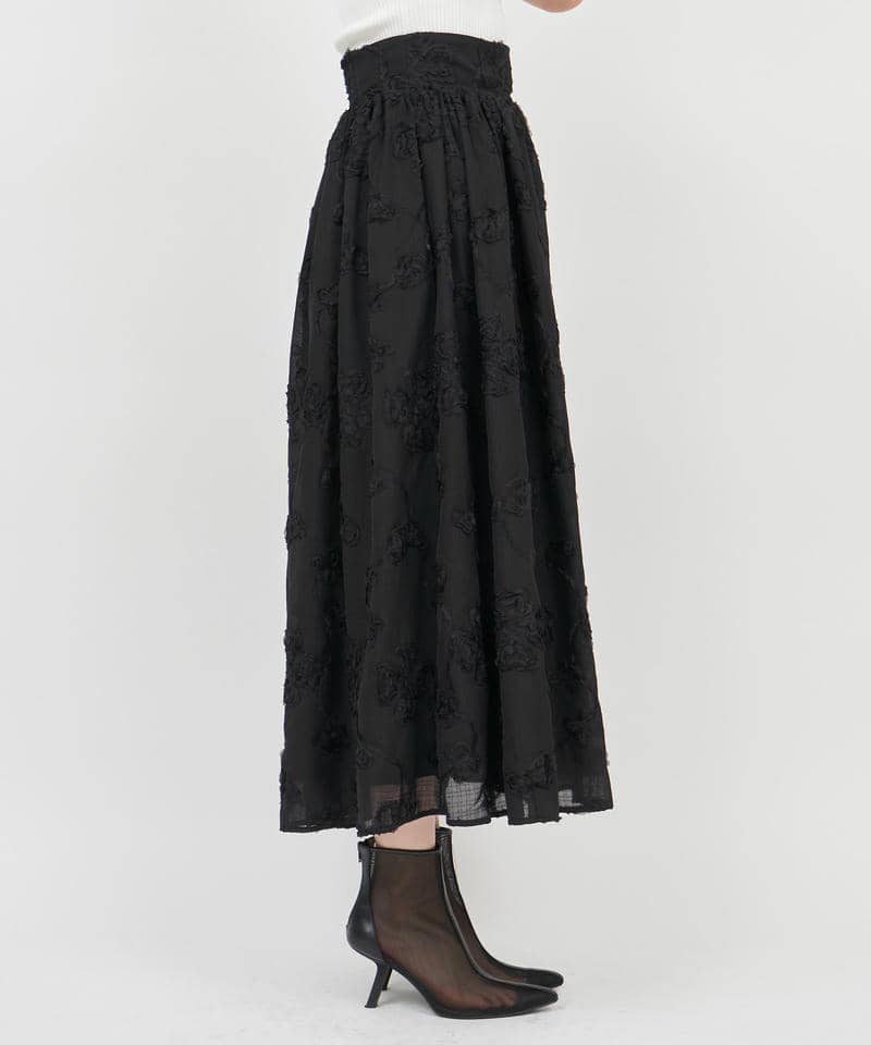 3Dフラワーフレアスカート 詳細画像 ブラック 2
