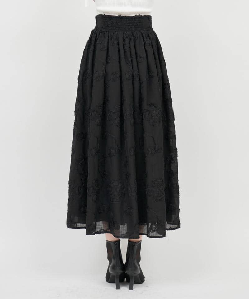 3Dフラワーフレアスカート 詳細画像 ブラック 3