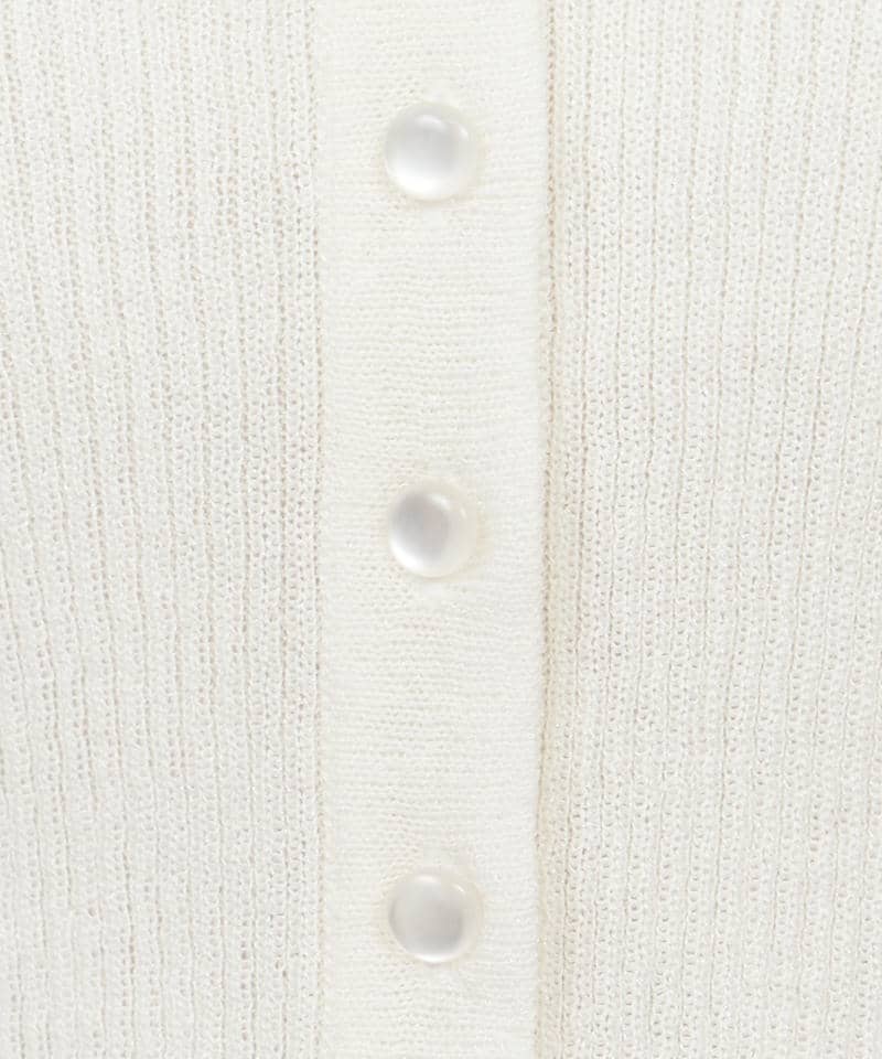 Vネックシアーカーディガン 詳細画像 オフホワイト 6