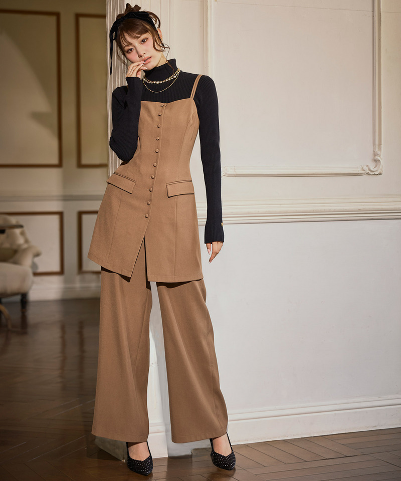 ウォッシャブルタートルネック長袖ニットトップス 詳細画像 ブラック 3