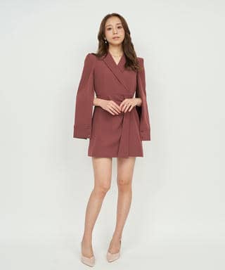 ウエストタックケープミニワンピース