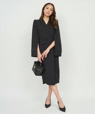ウエストタックケープワンピース