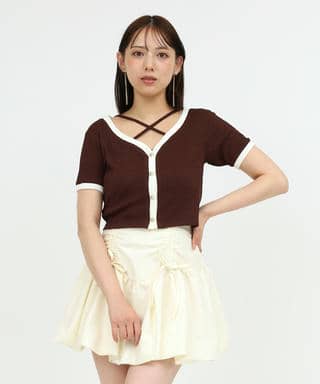 ハートボタン配色アンサンブル
