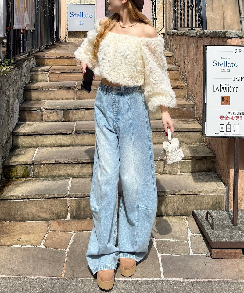 カープルーズデニムパンツ 詳細画像 ブリーチ 6