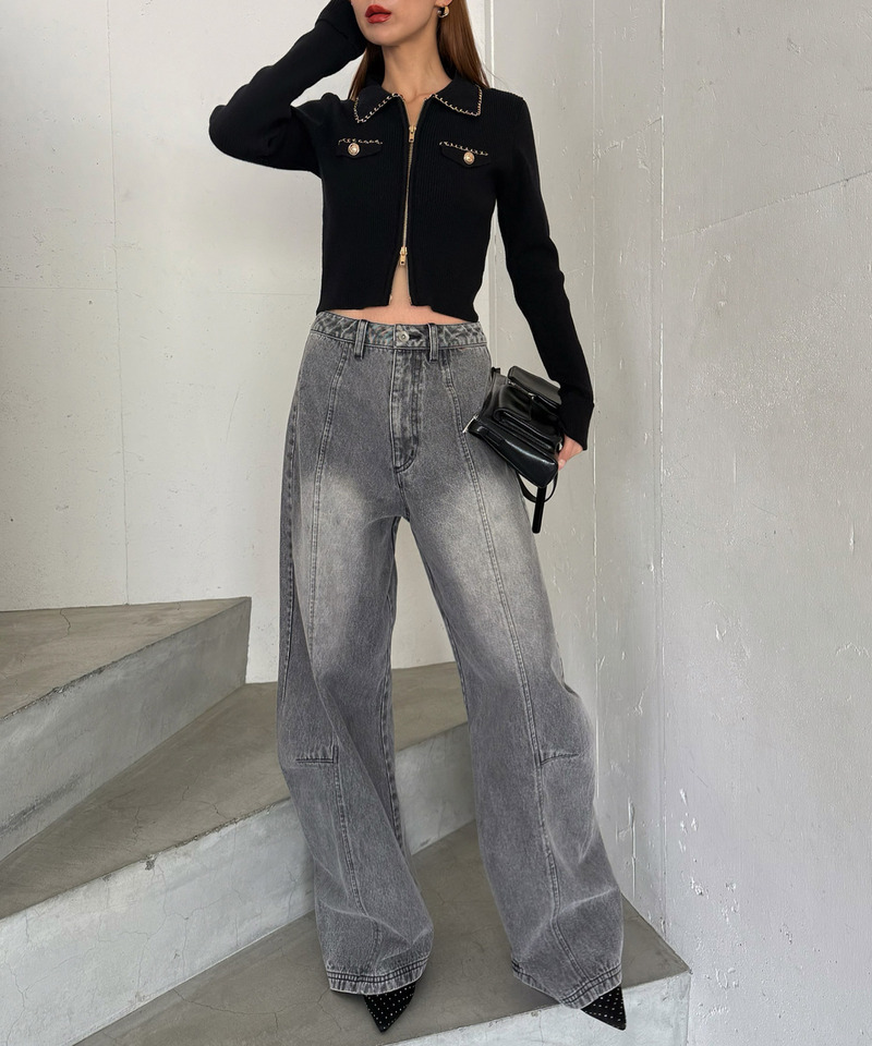 カープルーズデニムパンツ 詳細画像 ブラックデニム 10