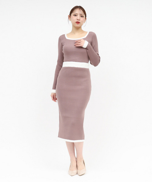 【選べる3点SET対象】配色シャギータイトニットセットアップ 詳細画像