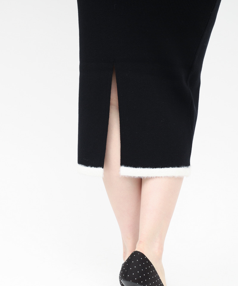 【選べる3点SET対象】配色シャギータイトニットセットアップ 詳細画像 ブラック 10