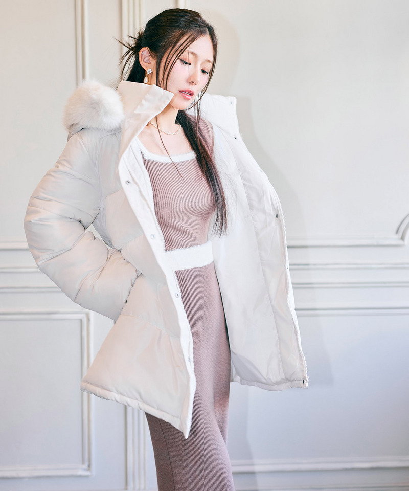 【単品購入/選べる3点SET対象】配色シャギータイトニットセットアップ 詳細画像 モカ 13