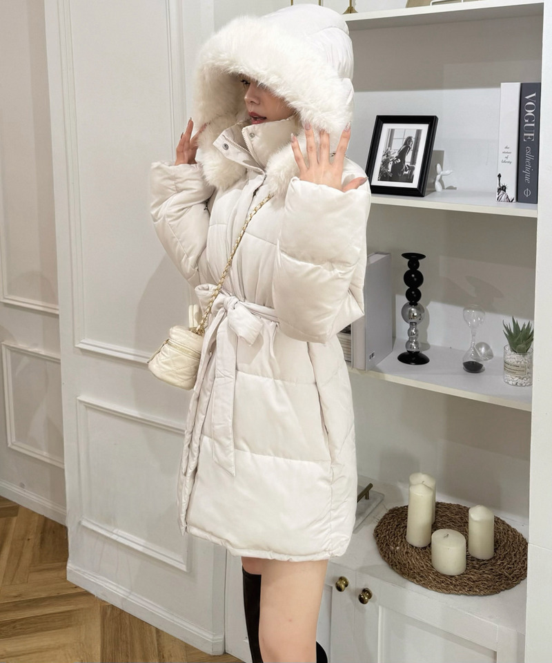 【選べる3点SET対象】ファー付ミドルパフィージャケット 詳細画像 オフホワイト 7