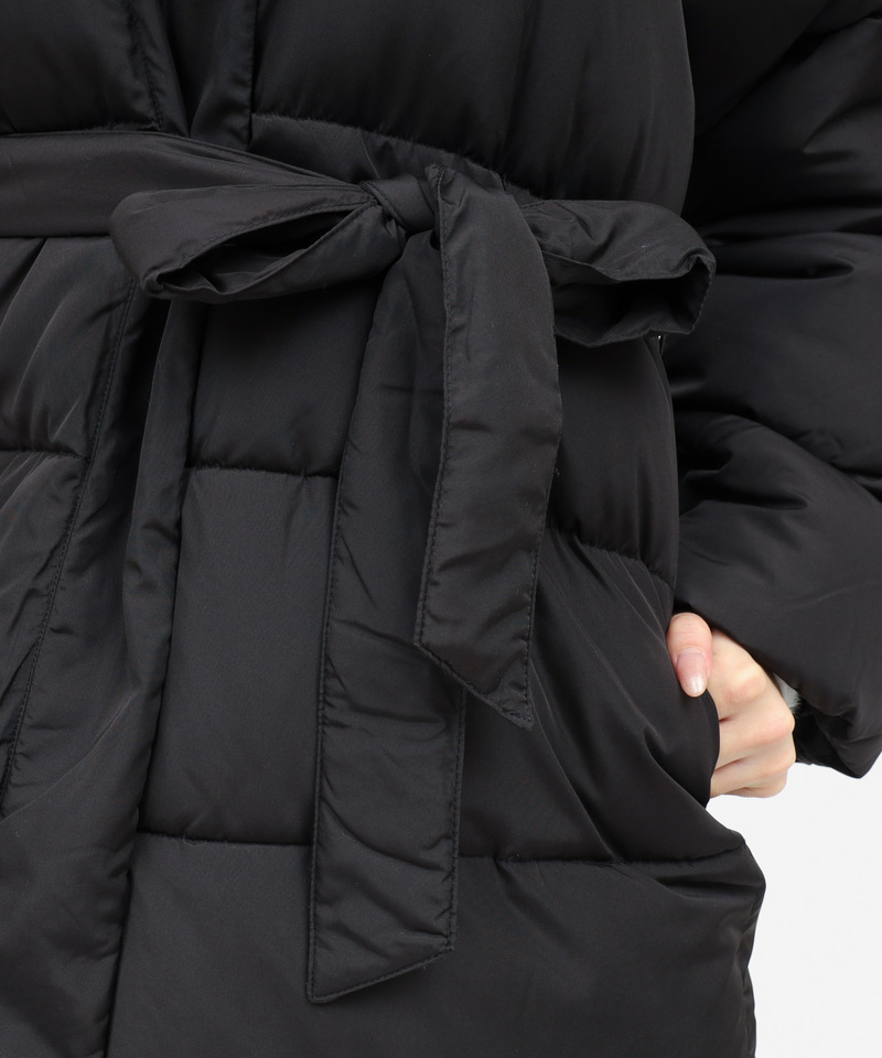【選べる3点SET対象】ファー付ミドルパフィージャケット 詳細画像 ブラック 7