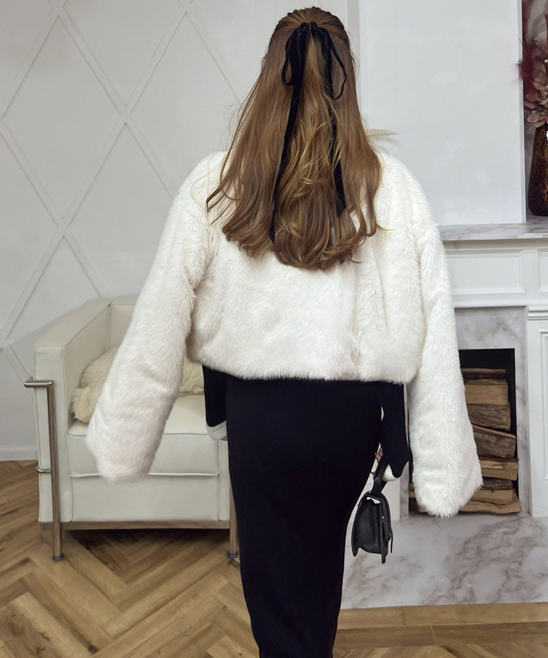 【選べる3点SET対象】ビット付ファージャケット 詳細画像 オフホワイト 18