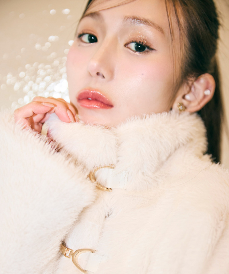 【単品購入/選べる3点SET対象】ビット付ファージャケット 詳細画像 オフホワイト 26