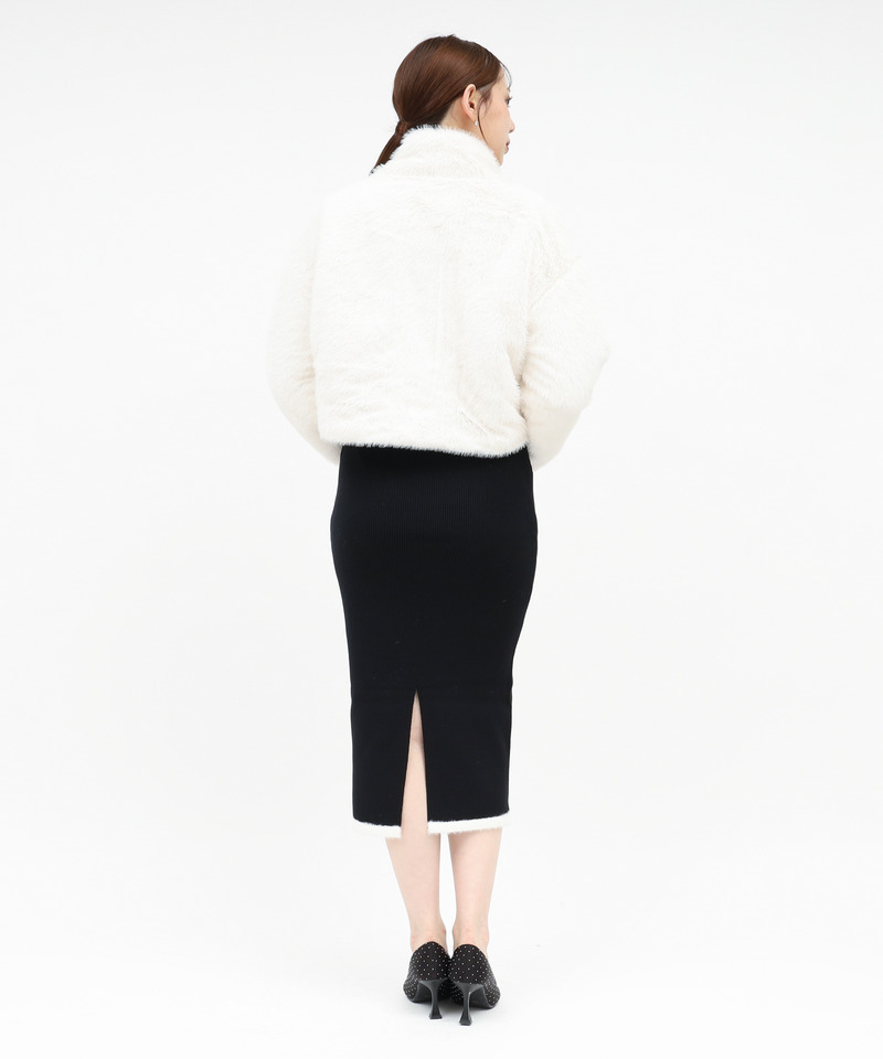 【選べる3点SET対象】ビット付ファージャケット 詳細画像 オフホワイト 4