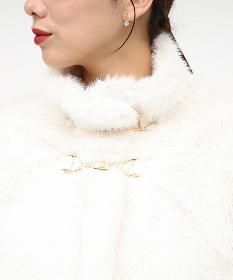 【選べる3点SET対象】ビット付ファージャケット 詳細画像 オフホワイト 5