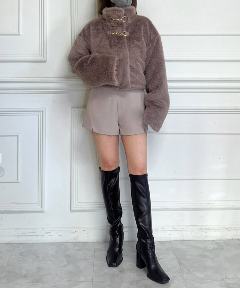 【選べる3点SET対象】ビット付ファージャケット 詳細画像 モカ 8