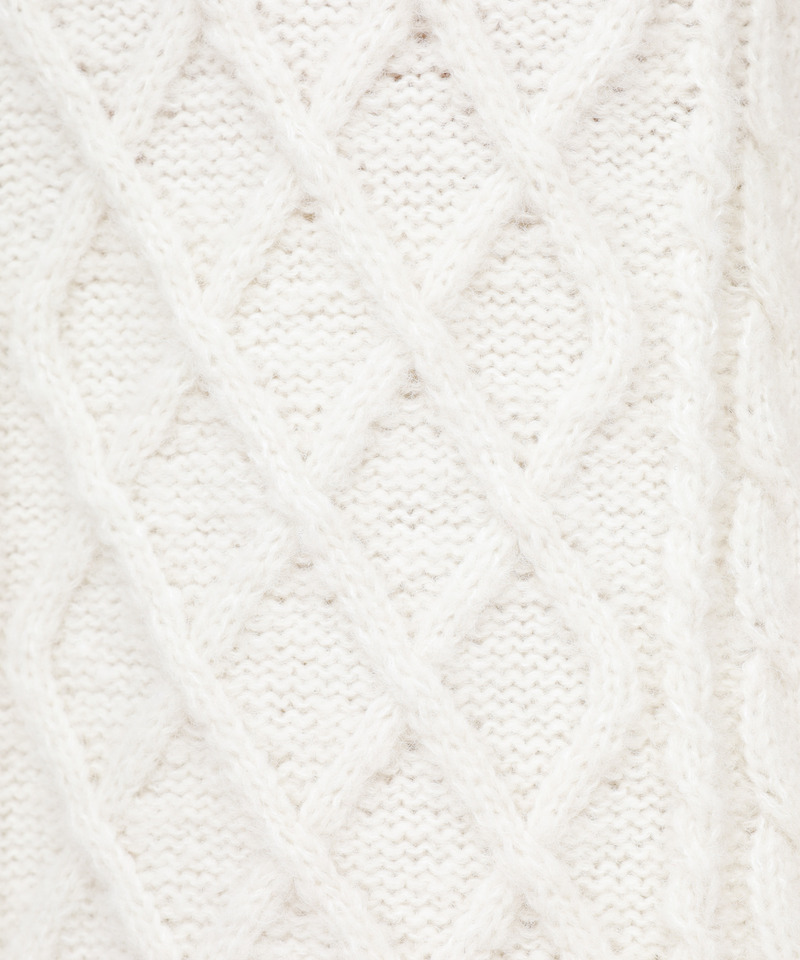 ハーフZIPケーブルミニワンピース 詳細画像 オフホワイト 7