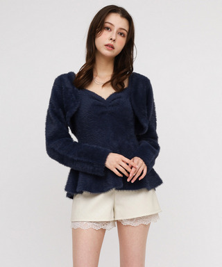 ミニシャギーニットアンサンブル