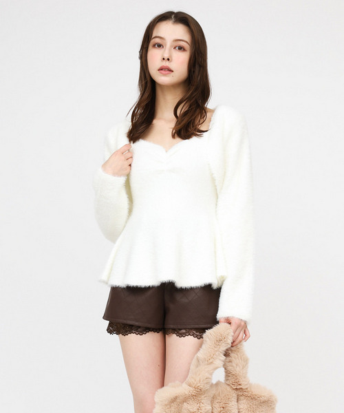 ミニシャギーニットアンサンブル 詳細画像