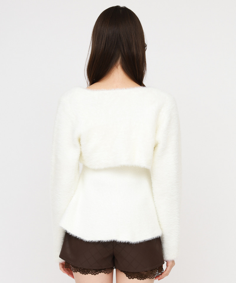 ミニシャギーニットアンサンブル 詳細画像 オフホワイト 3