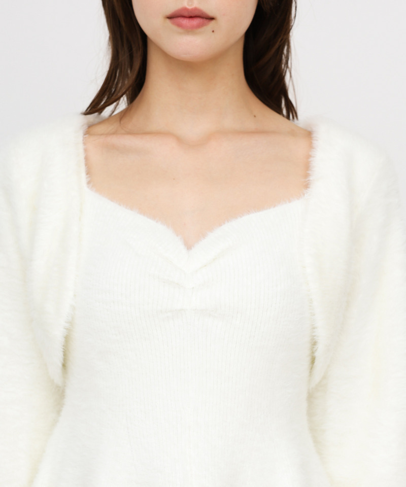 ミニシャギーニットアンサンブル 詳細画像 オフホワイト 4