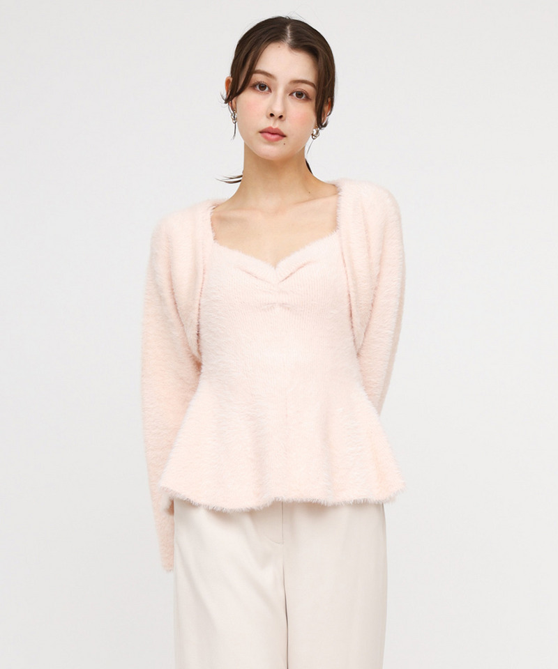 ミニシャギーニットアンサンブル 詳細画像 ピンク 1