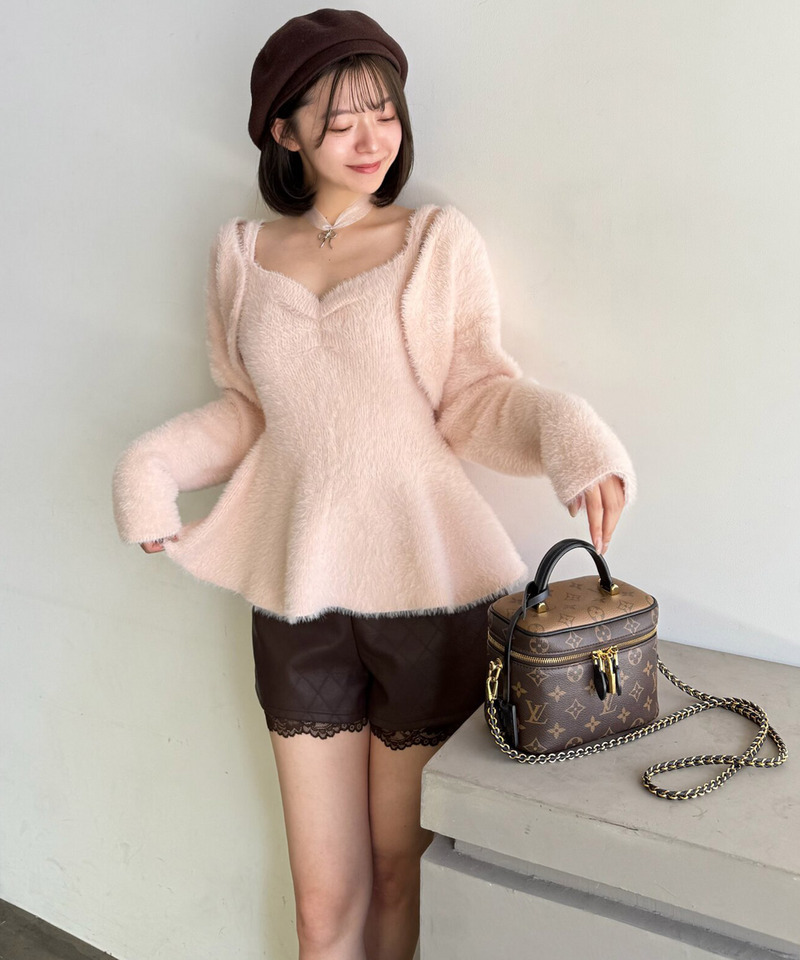 ミニシャギーニットアンサンブル 詳細画像 ピンク 3