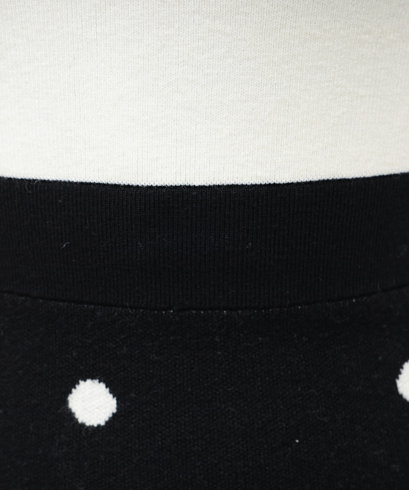 ドットジャガード配色ニットミニワンピース 詳細画像 オフホワイト 7