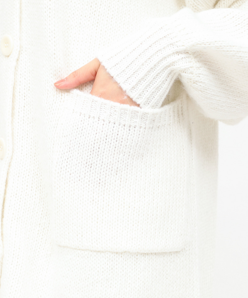 タイトニットミニワンピース×ミドルカーディガン 詳細画像 オフホワイト 5
