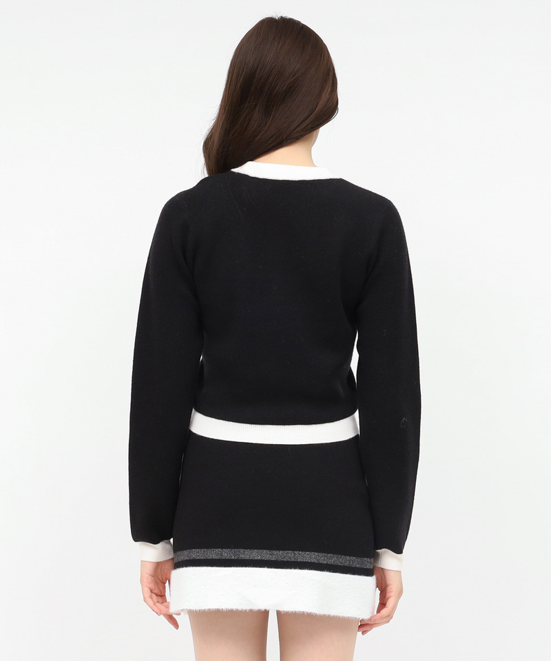 アソートジャガードニットトップス 詳細画像 ブラック 3