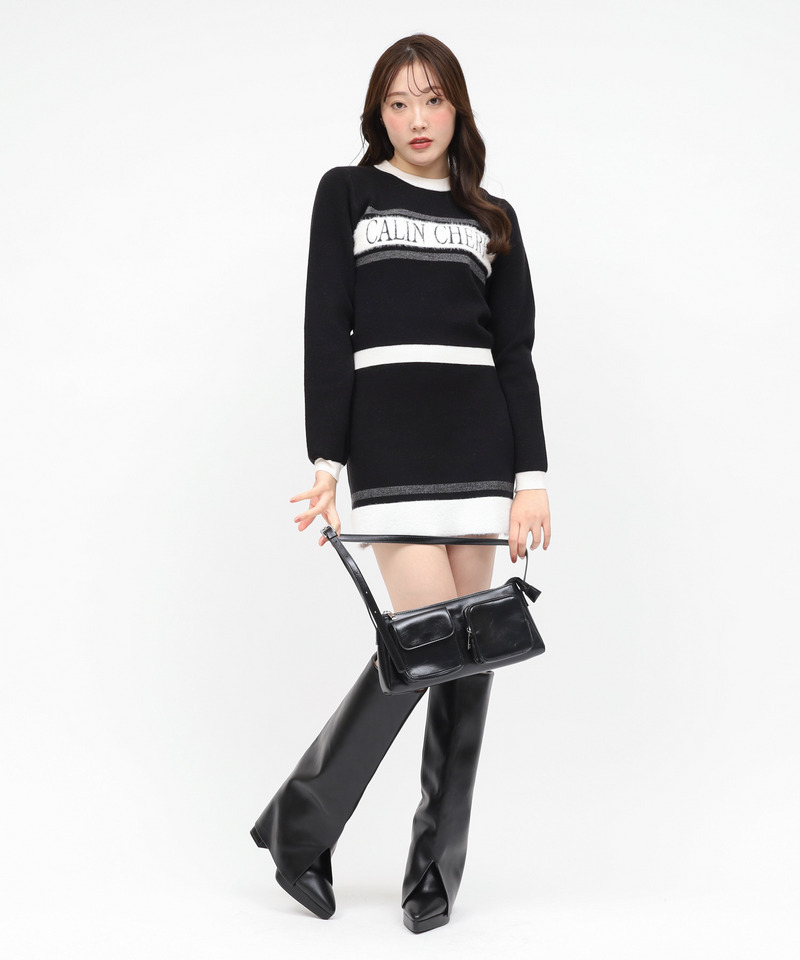 アソートジャガードニットトップス 詳細画像 ブラック 7