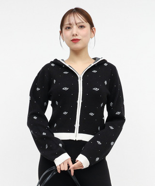 アソートジャガードニットフーディー