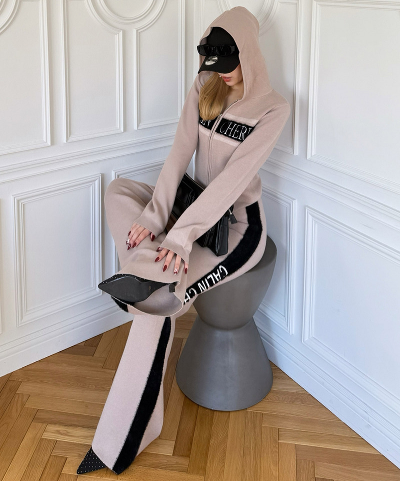 アソートジャガードニットフーディー 詳細画像 ベージュ 4