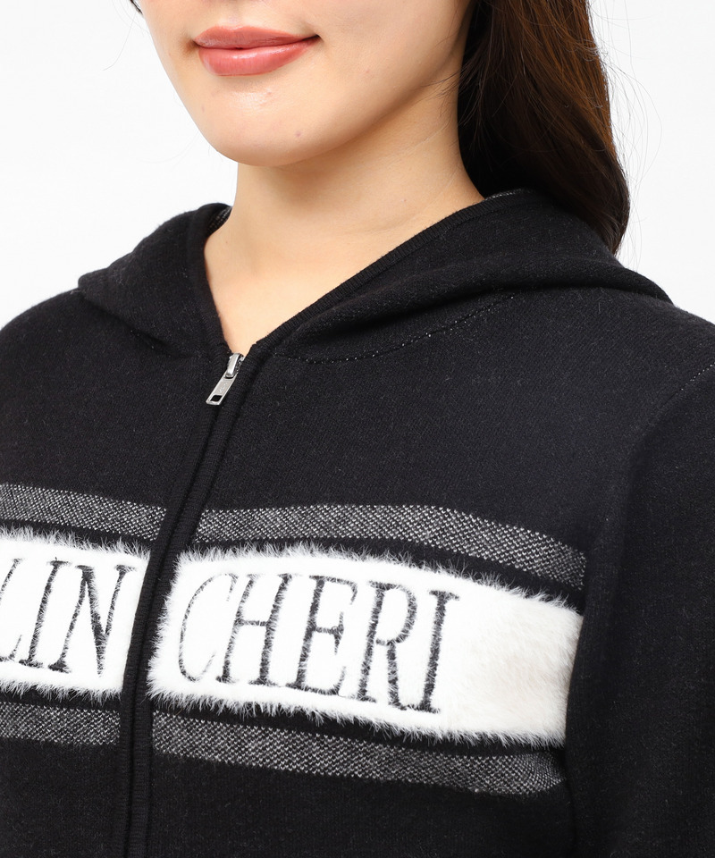 アソートジャガードニットフーディー 詳細画像 ブラック 4