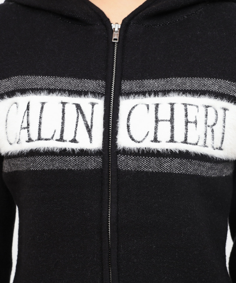 アソートジャガードニットフーディー 詳細画像 ブラック 6