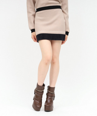 アソートジャガードニットミニスカート