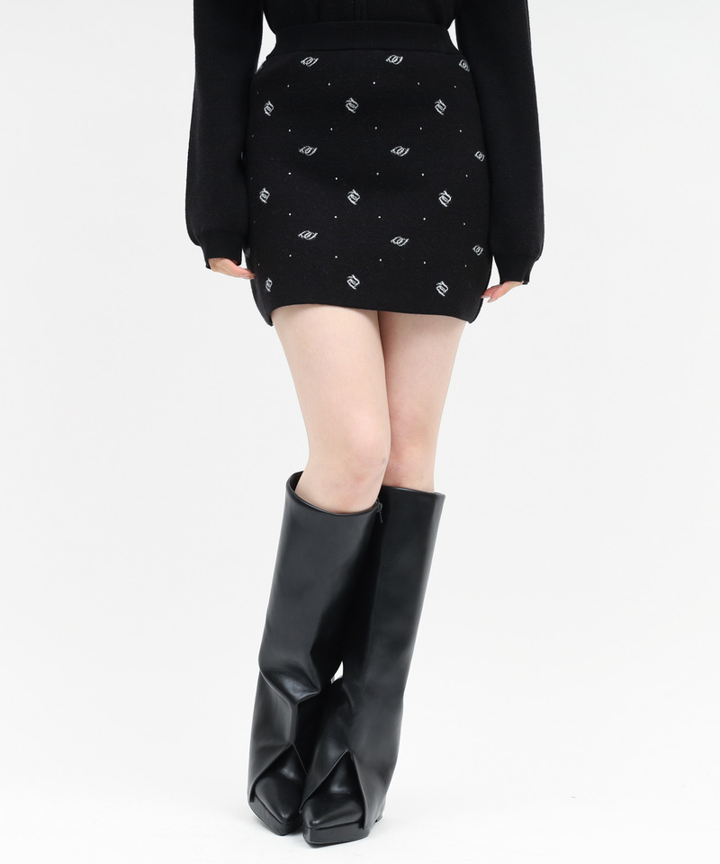 アソートジャガードニットミニスカート 詳細画像 その他 1